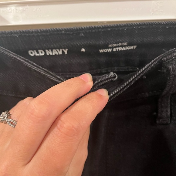 Old Navy High-Rise Wow Straight Black Jeans - Women’s Size 4 - Picture 9 of 10